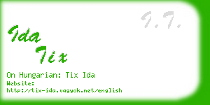 ida tix business card